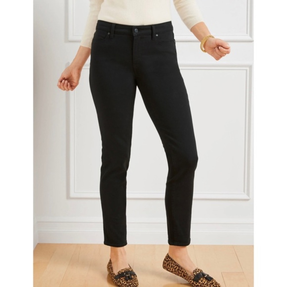 Talbots curvy slim ankle jeans size 14 LONG